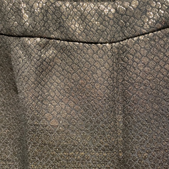 NWT Anne Klein Gold Metallic Snake Jaquard Pants - SZ10 - Picture 6 of 10